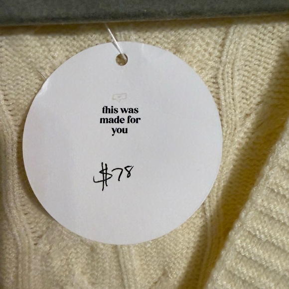 Shey and Shawn Elegant V-Neck Cable Knit Dress With Pencil Skirt - Cream, Sm - Picture 5 of 9